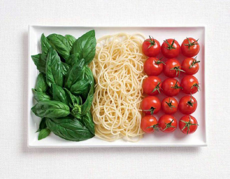 ITALY – Basil, pasta, tomoatoes